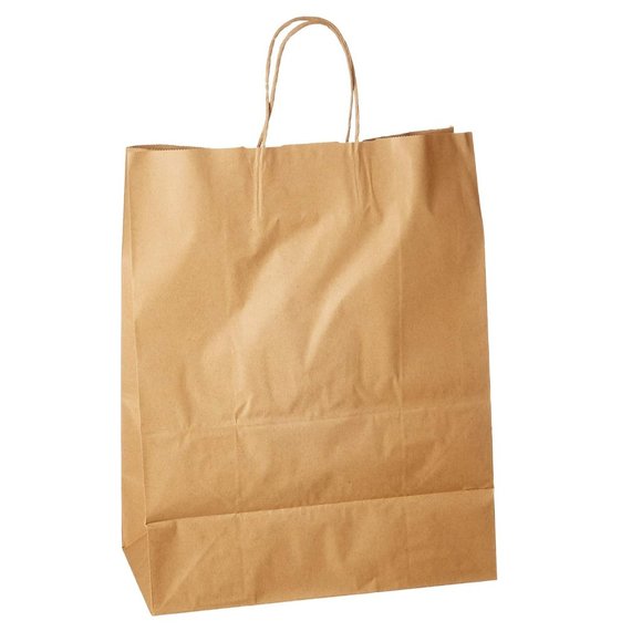 Natural Kraft Paper Bags | with Handles | Quantity 21 bags | Multipurpose shop - Picture 1 of 6